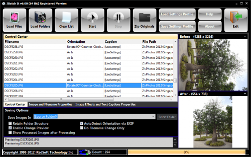 Automated Batch Imaging Editor for Digital Photographers well known Screen Shot